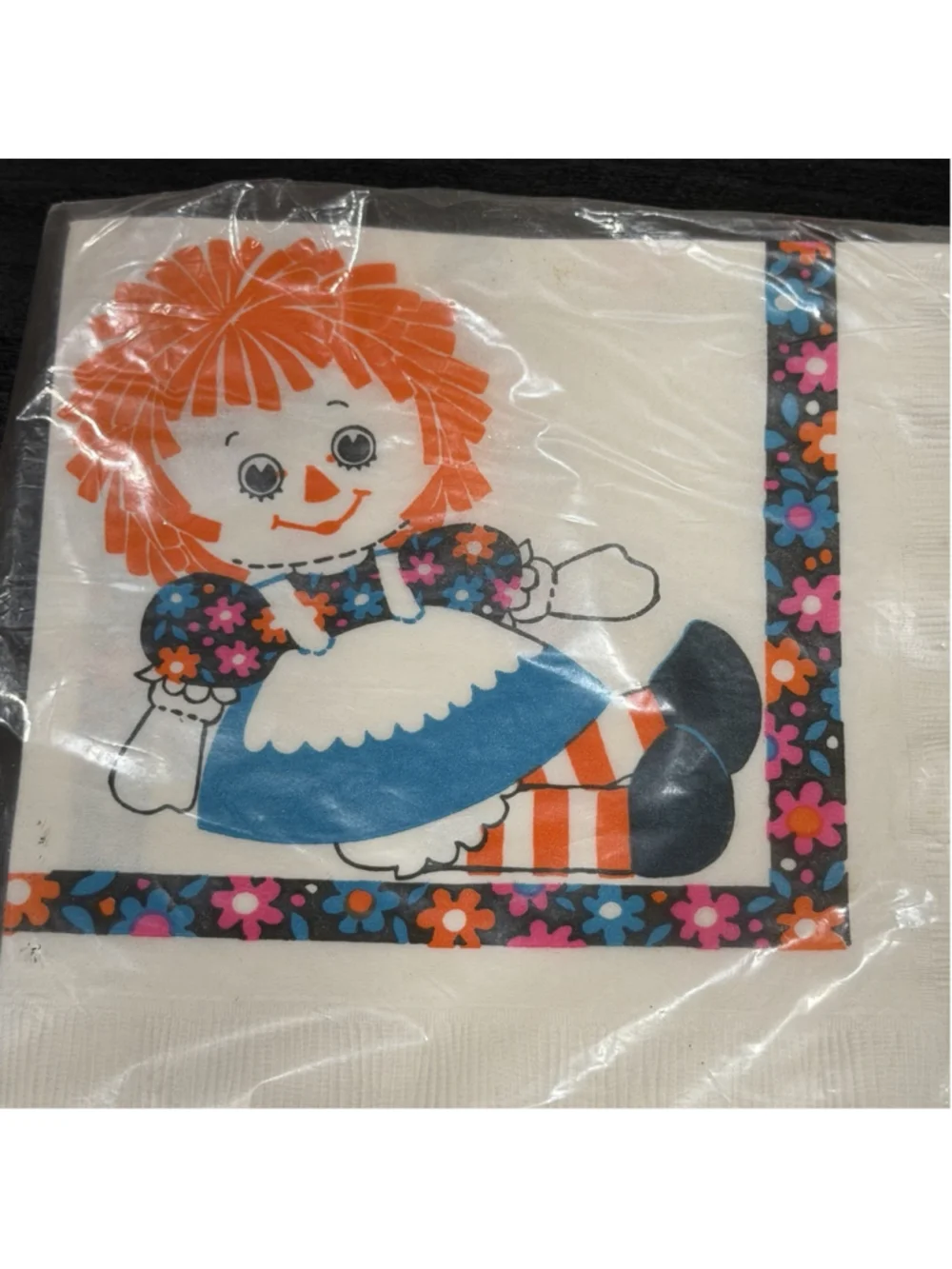 Hallmark Raggedy Ann Doll Party Napkins Sealed 16 Count Decoupage Craft Vintage